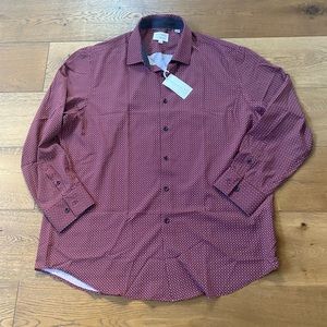 Mens button down maroon shirt size XXL BNWT